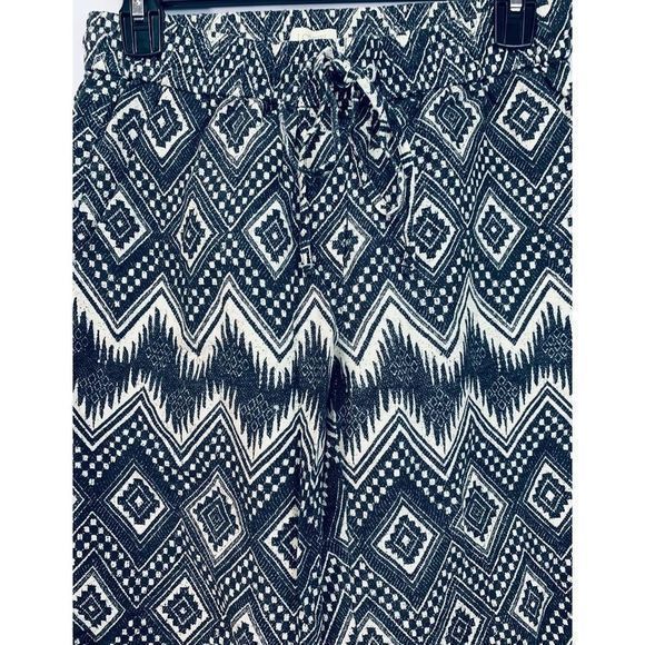 J Crew Women Elastic Drawstring Ivory Navy Size 4‎ - Picture 3 of 5